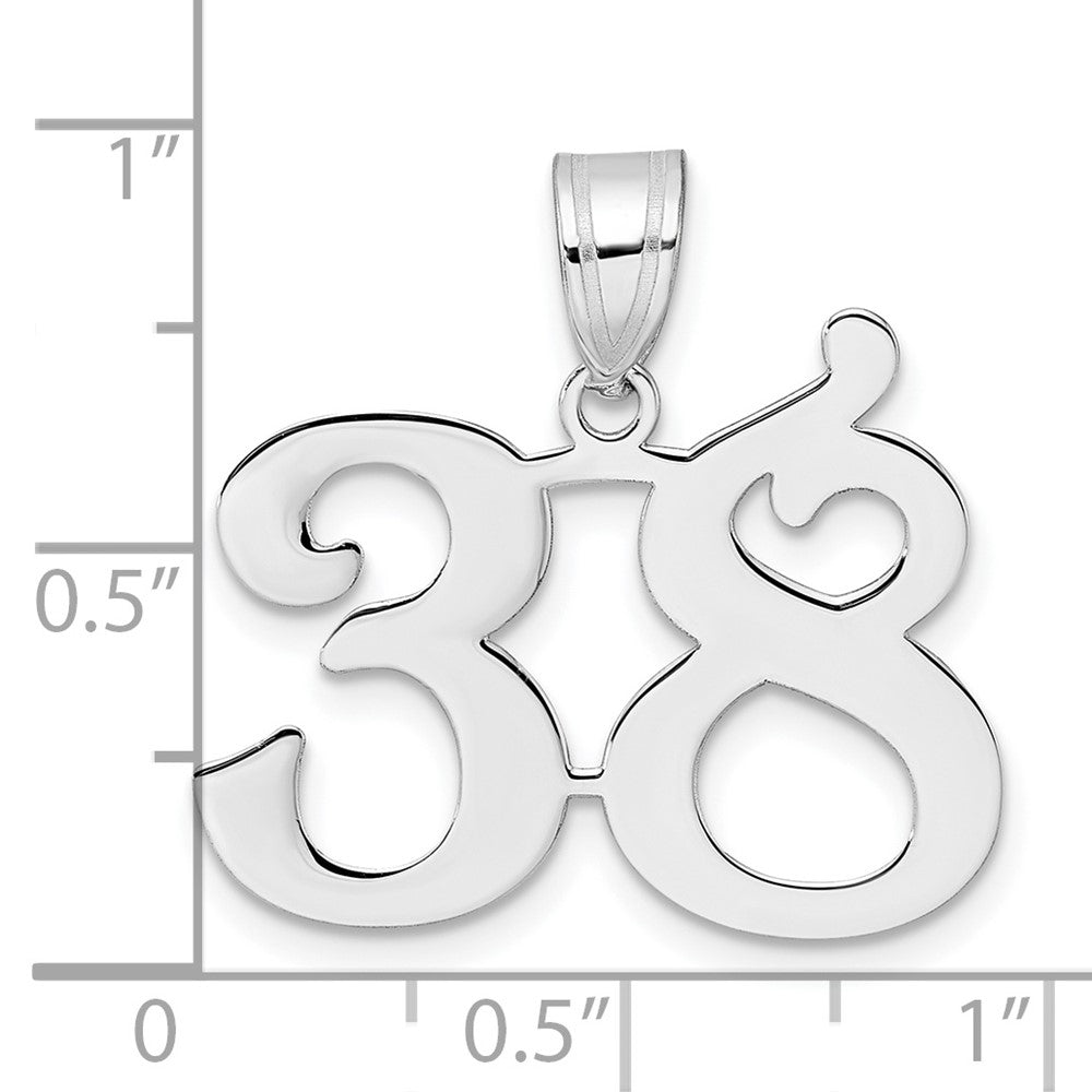 14kw Polished Number 38 Pendant