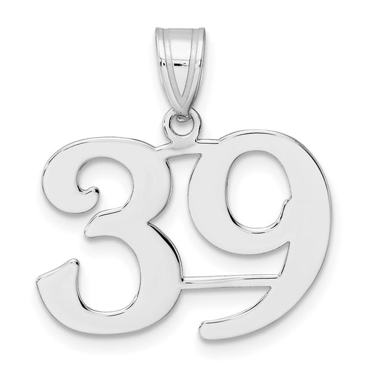 14kw Polished Number 39 Pendant