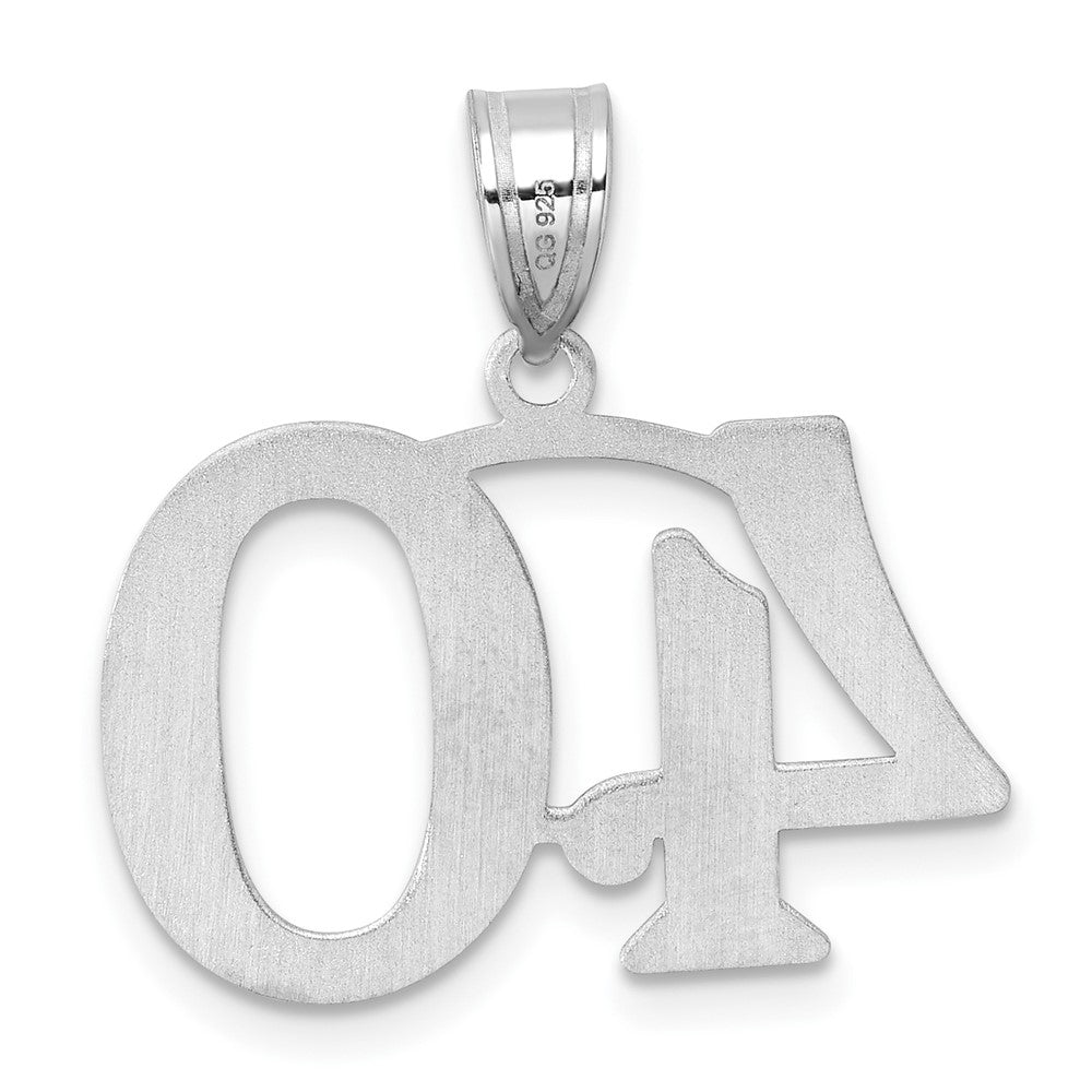 14kw Polished Number 40 Pendant