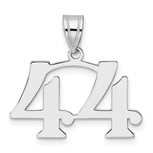 14kw Polished Number 44 Pendant