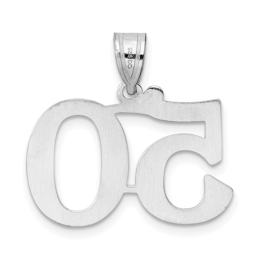 14kw Polished Number 50 Pendant
