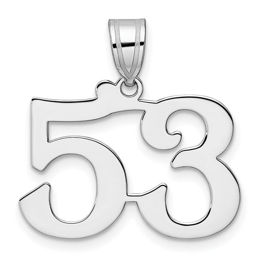 14kw Polished Number 53 Pendant