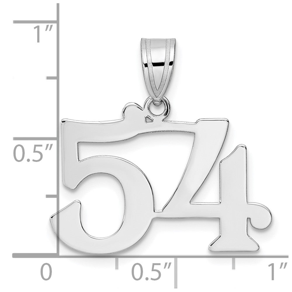 14kw Polished Number 54 Pendant