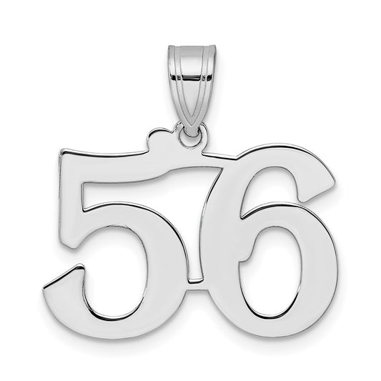 14kw Polished Number 56 Pendant