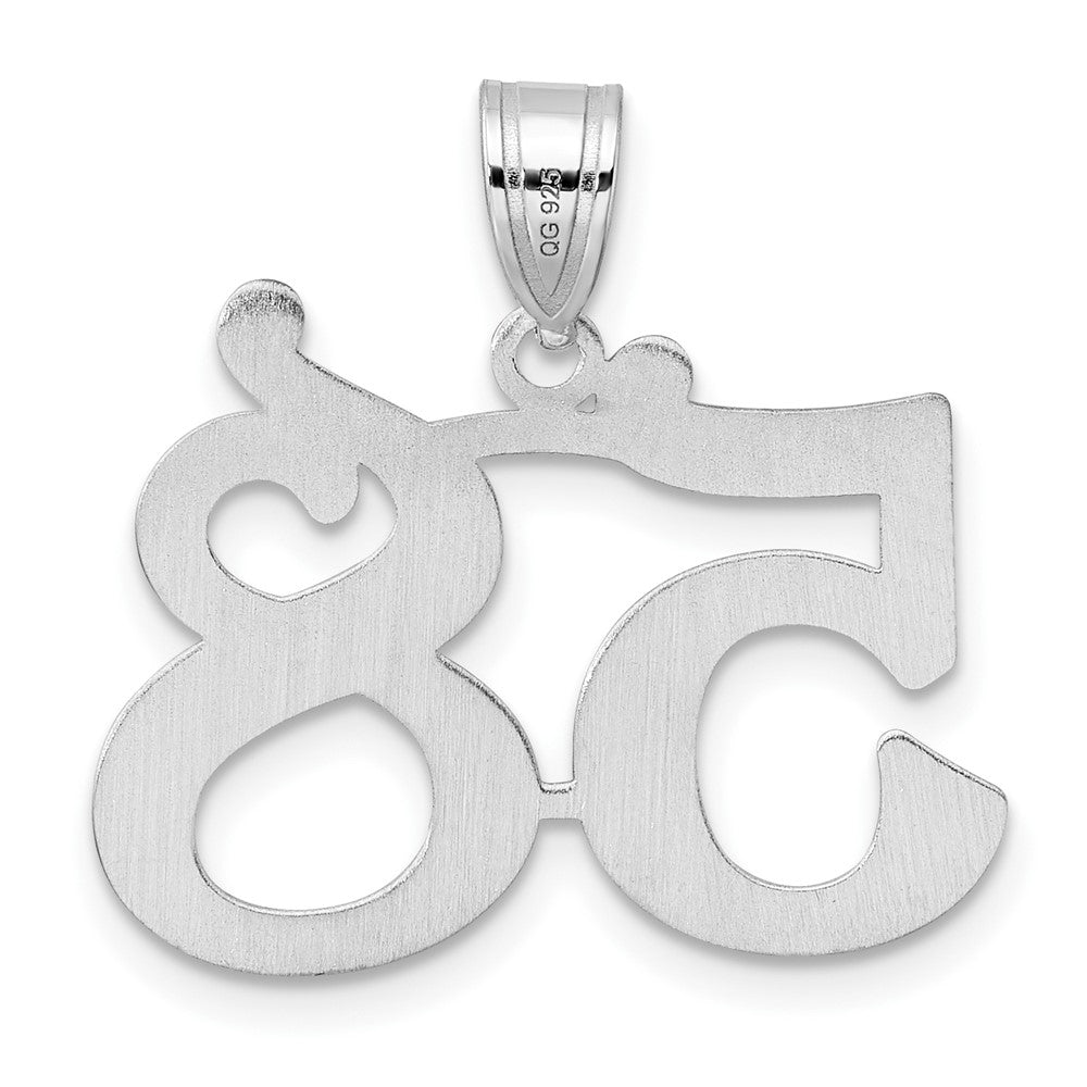 14kw Polished Number 58 Pendant