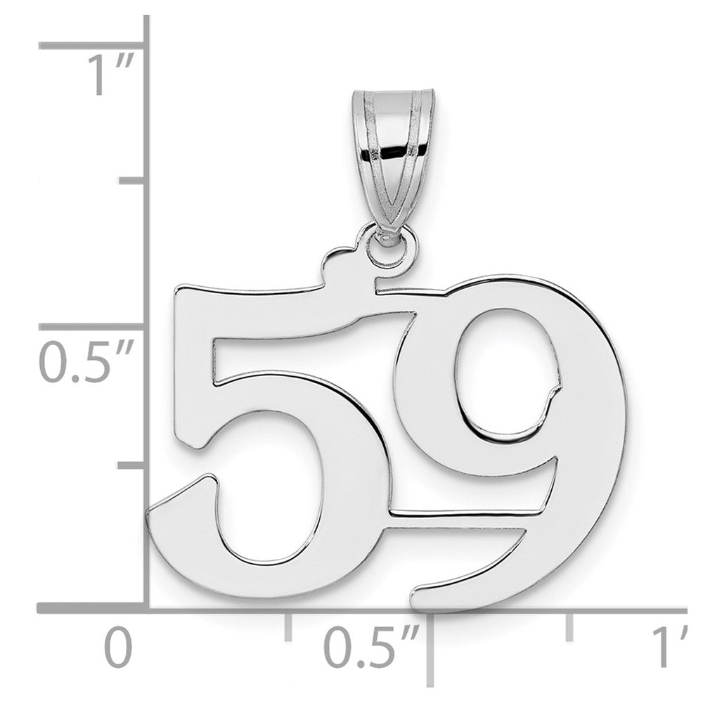 14kw Polished Number 59 Pendant