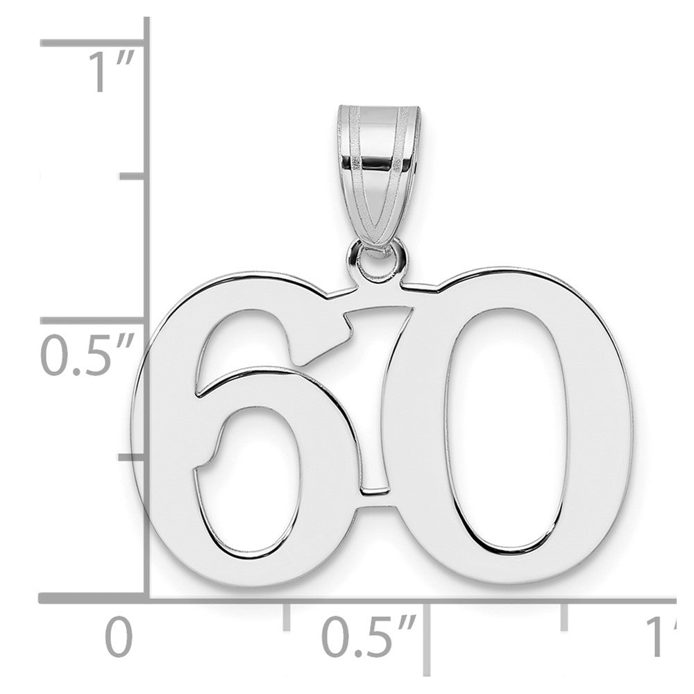 14kw Polished Number 60 Pendant
