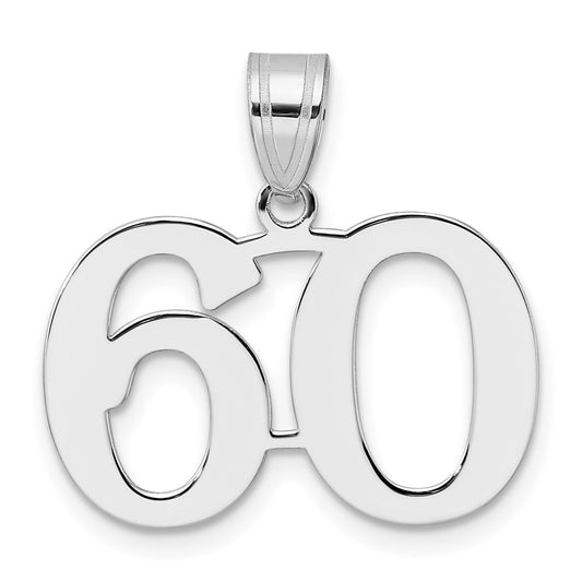 14kw Polished Number 60 Pendant
