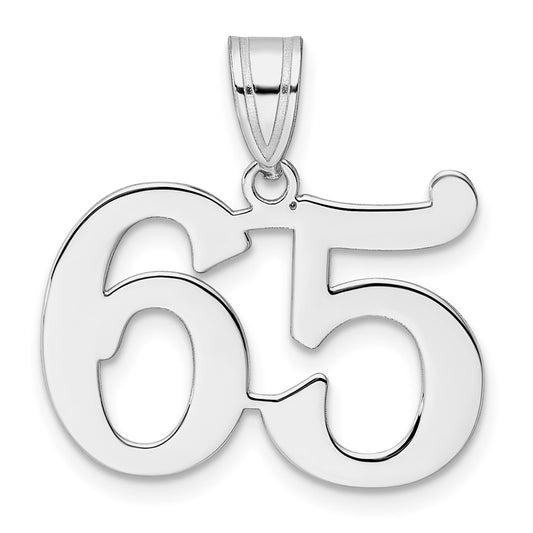 14kw Polished Number 65 Pendant