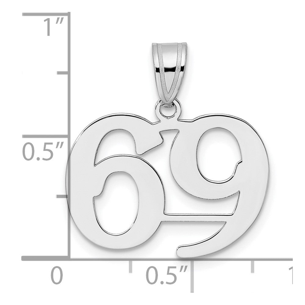 14kw Polished Number 69 Pendant