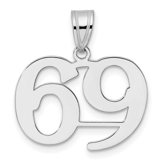 14kw Polished Number 69 Pendant