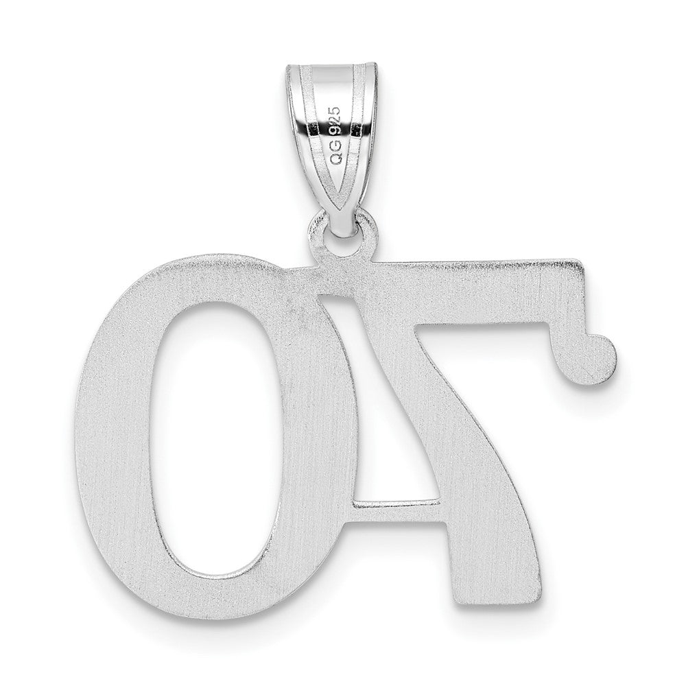 14kw Polished Number 70 Pendant