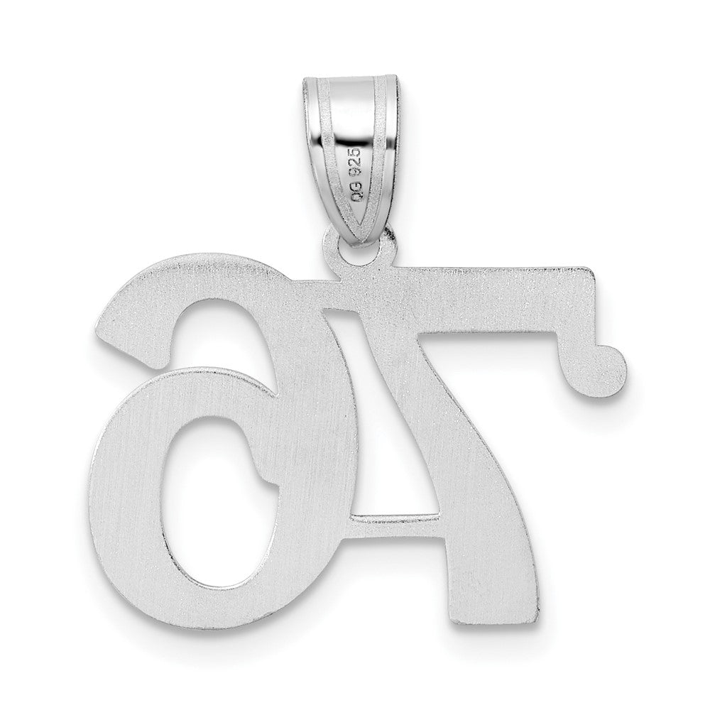 14kw Polished Number 76 Pendant