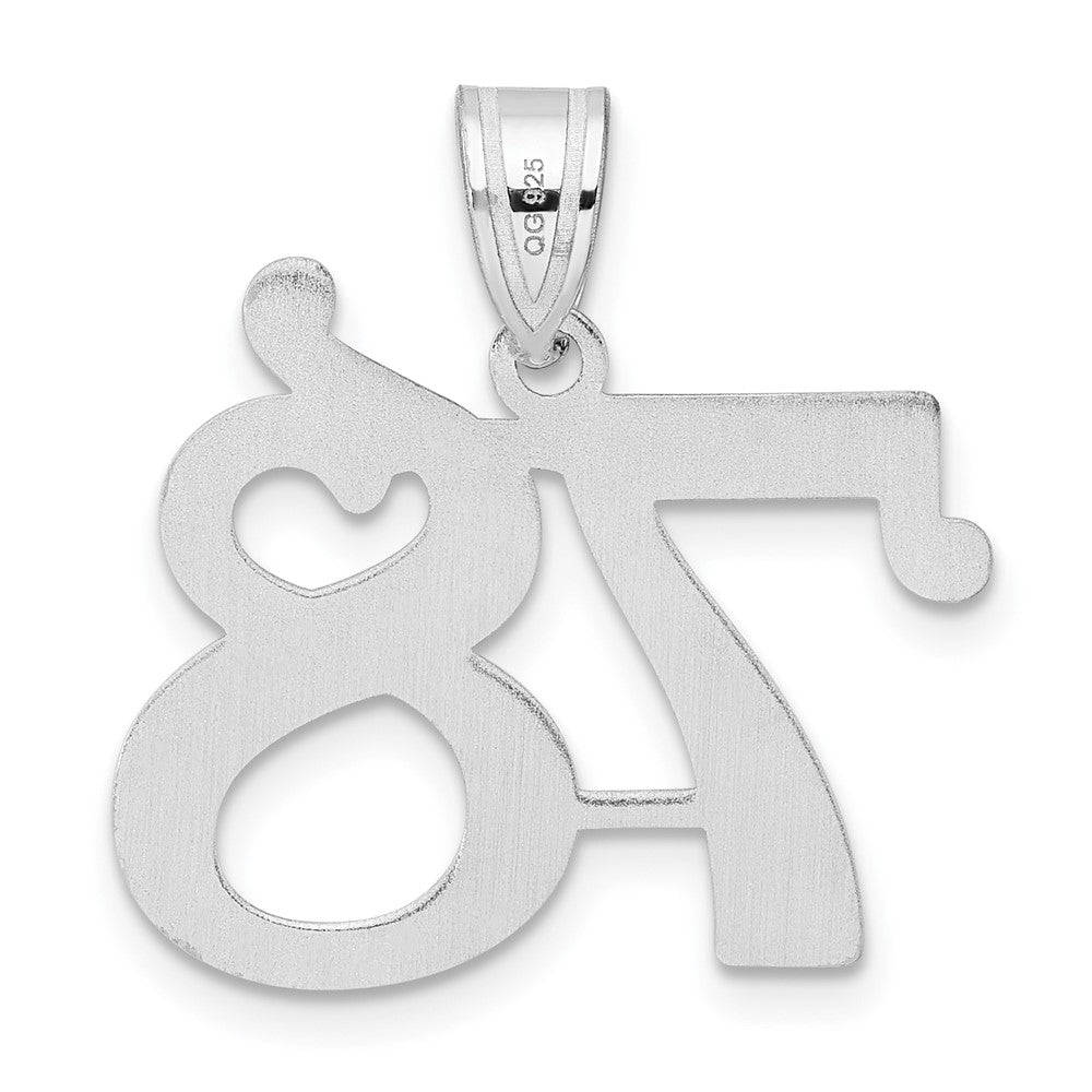14kw Polished Number 78 Pendant