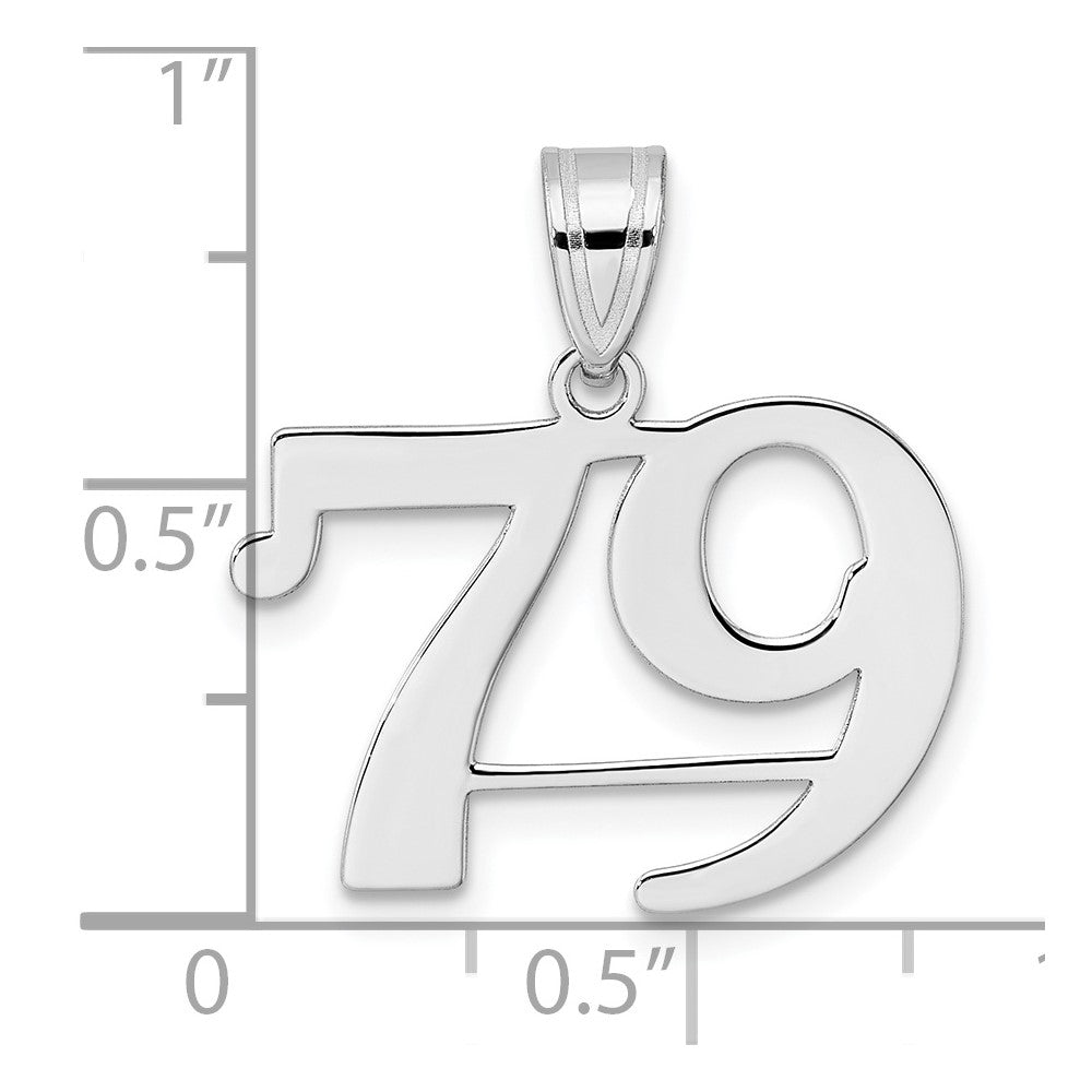 14kw Polished Number 79 Pendant