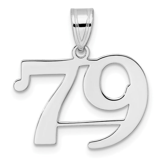 14kw Polished Number 79 Pendant