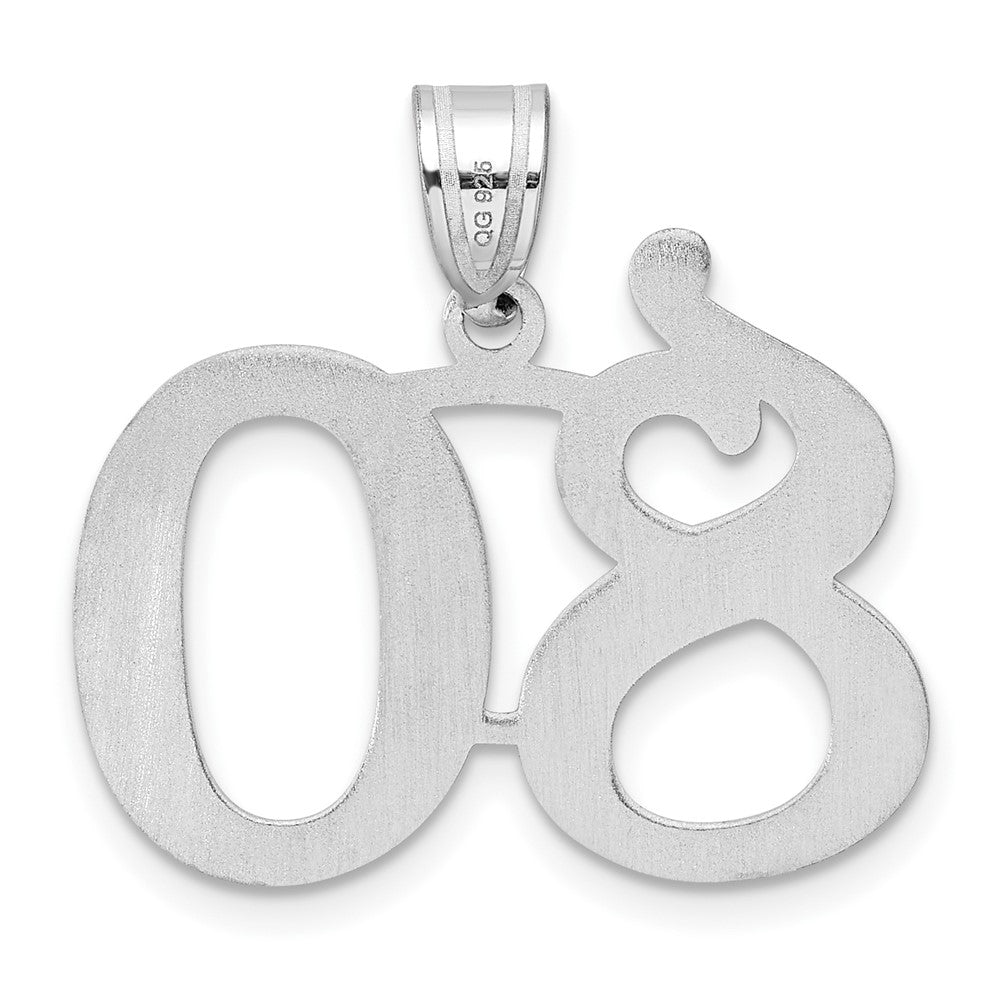 14kw Polished Number 80 Pendant