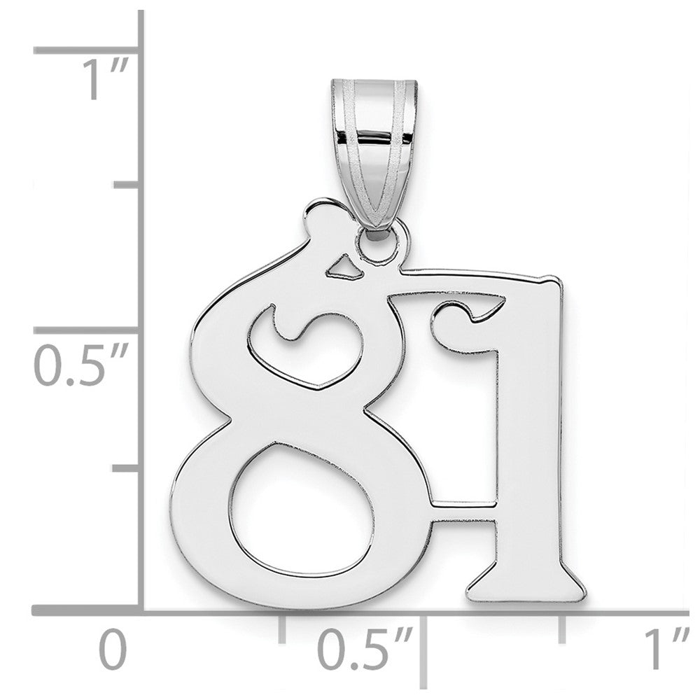 14kw Polished Number 81 Pendant