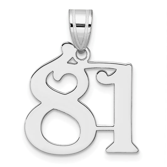 14kw Polished Number 81 Pendant