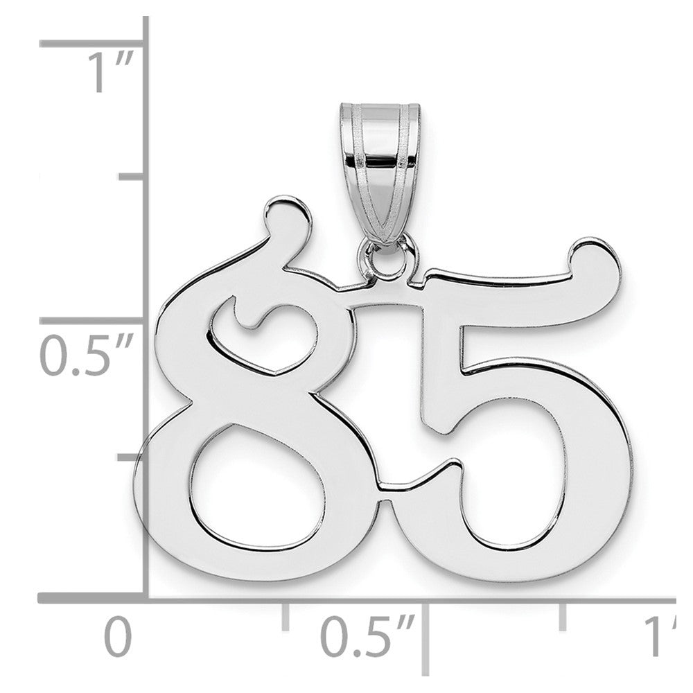 14kw Polished Number 85 Pendant
