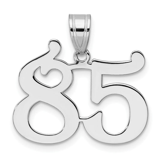 14kw Polished Number 85 Pendant