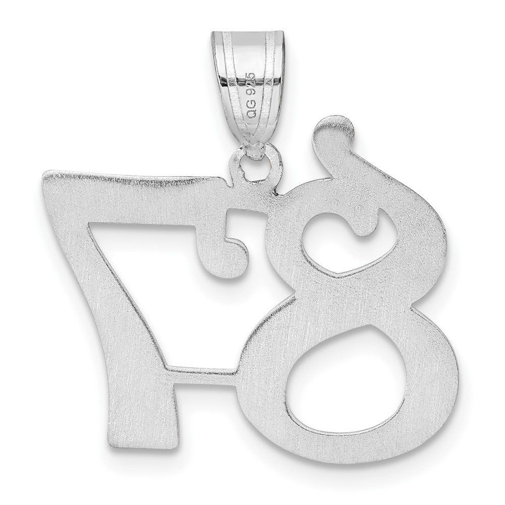 14kw Polished Number 87 Pendant