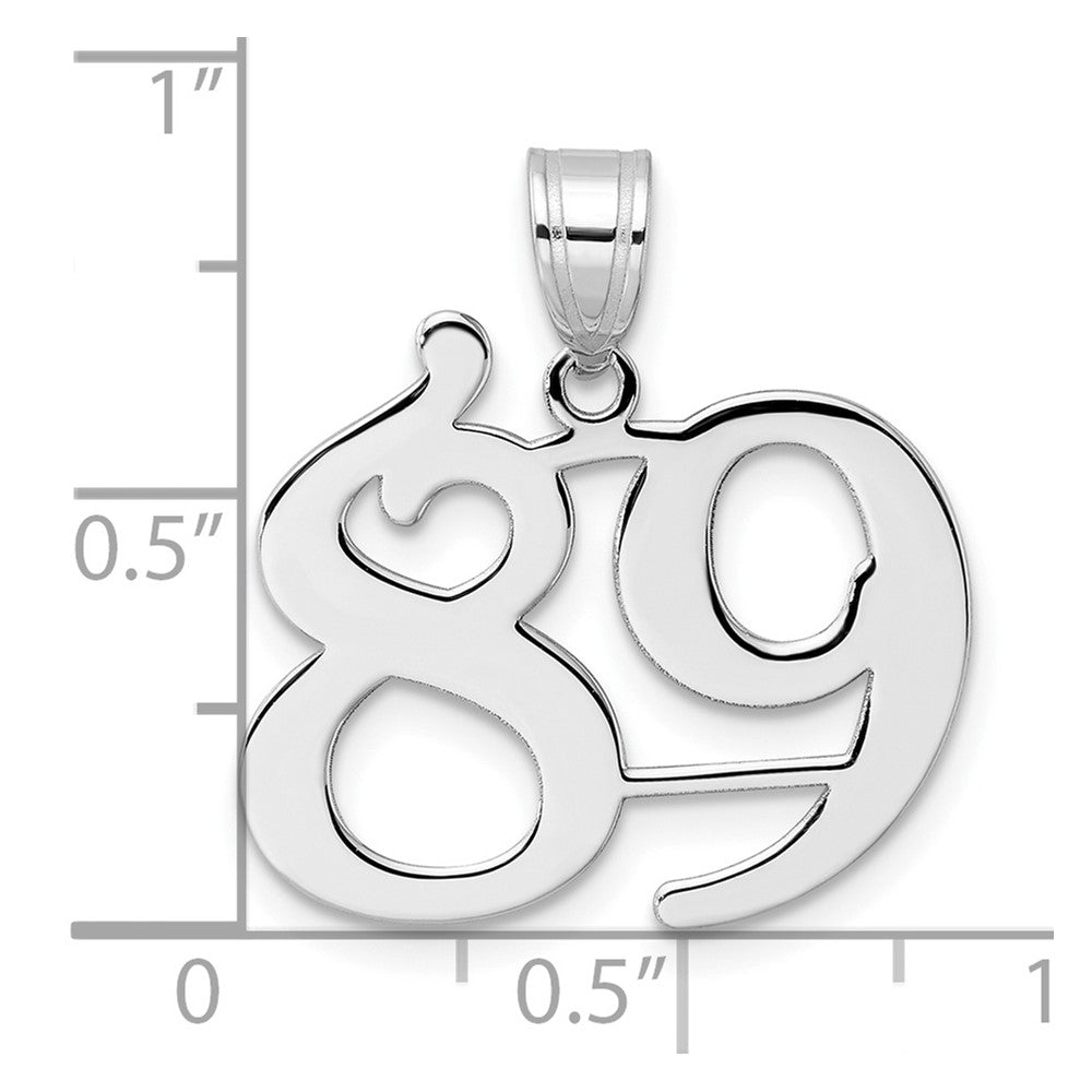 14kw Polished Number 89 Pendant