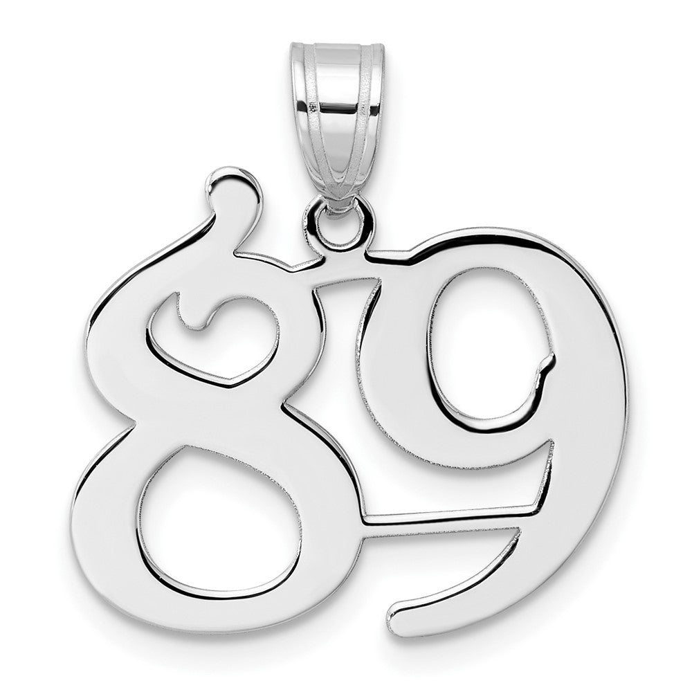 14kw Polished Number 89 Pendant