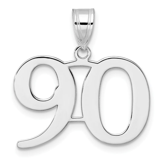 14kw Polished Number 90 Pendant