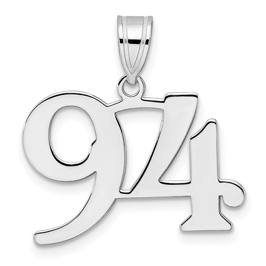 14kw Polished Number 94 Pendant