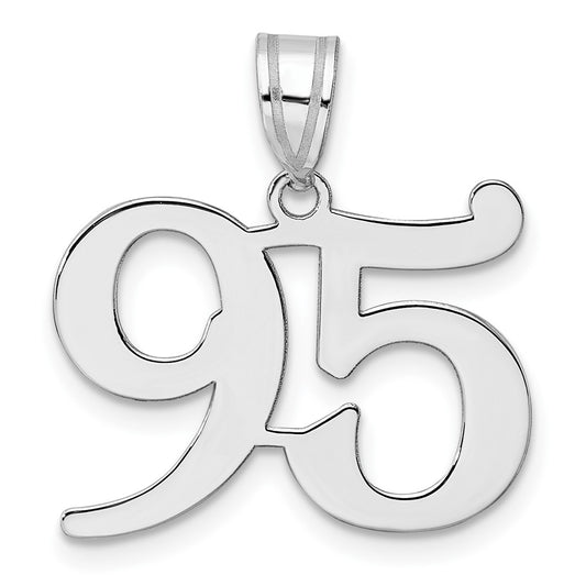 14kw Polished Number 95 Pendant