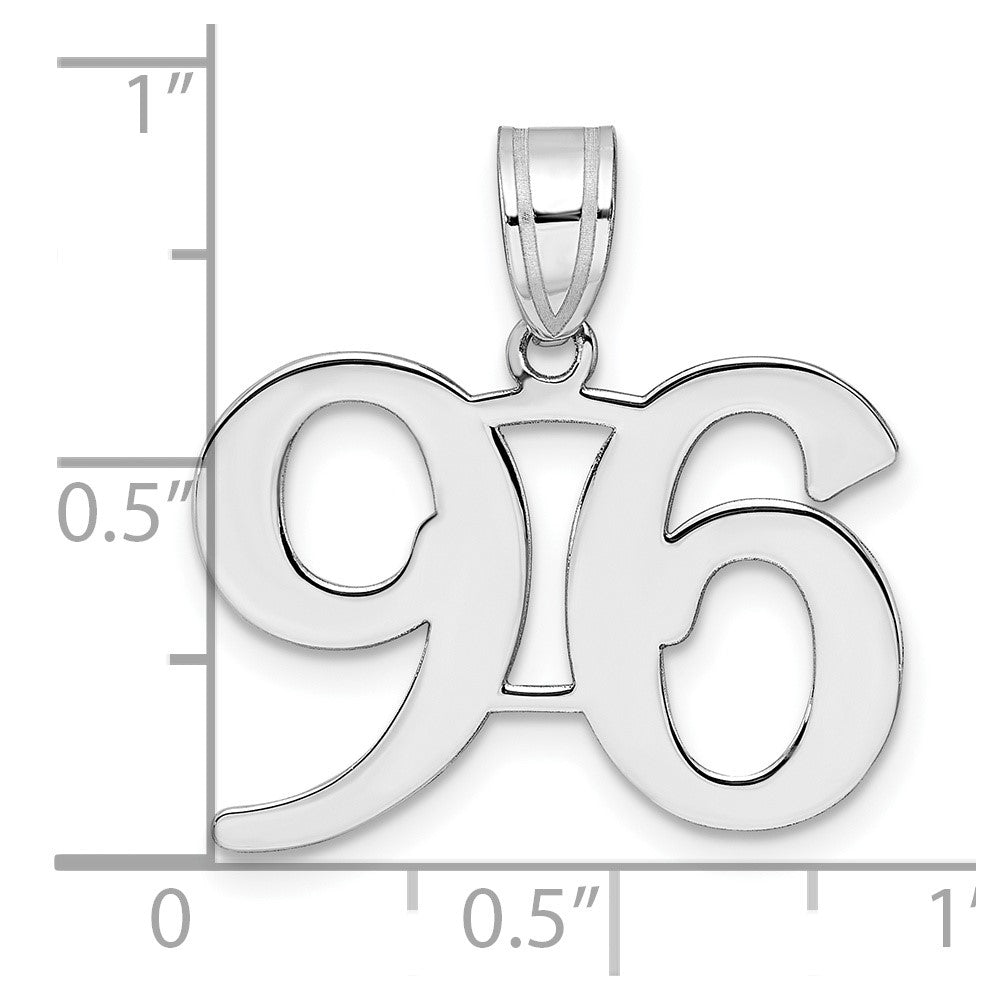 14kw Polished Number 96 Pendant