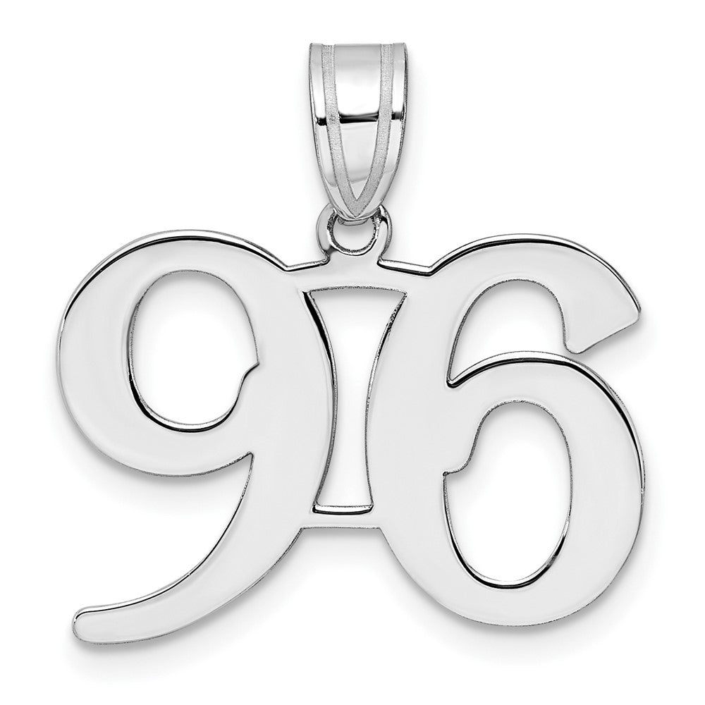 14kw Polished Number 96 Pendant