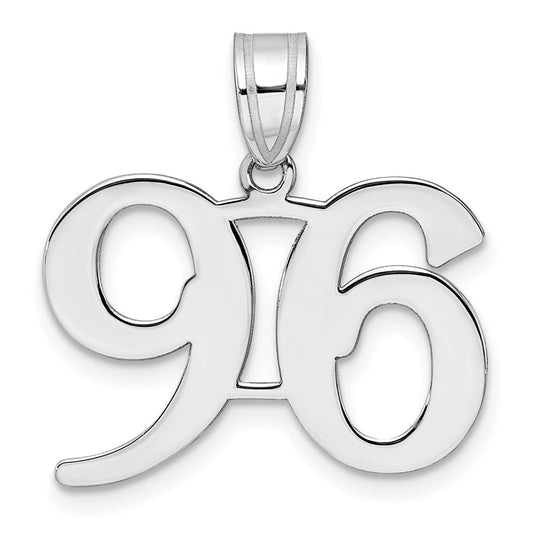 14kw Polished Number 96 Pendant