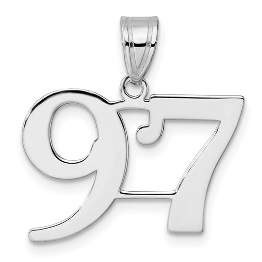 14kw Polished Number 97 Pendant