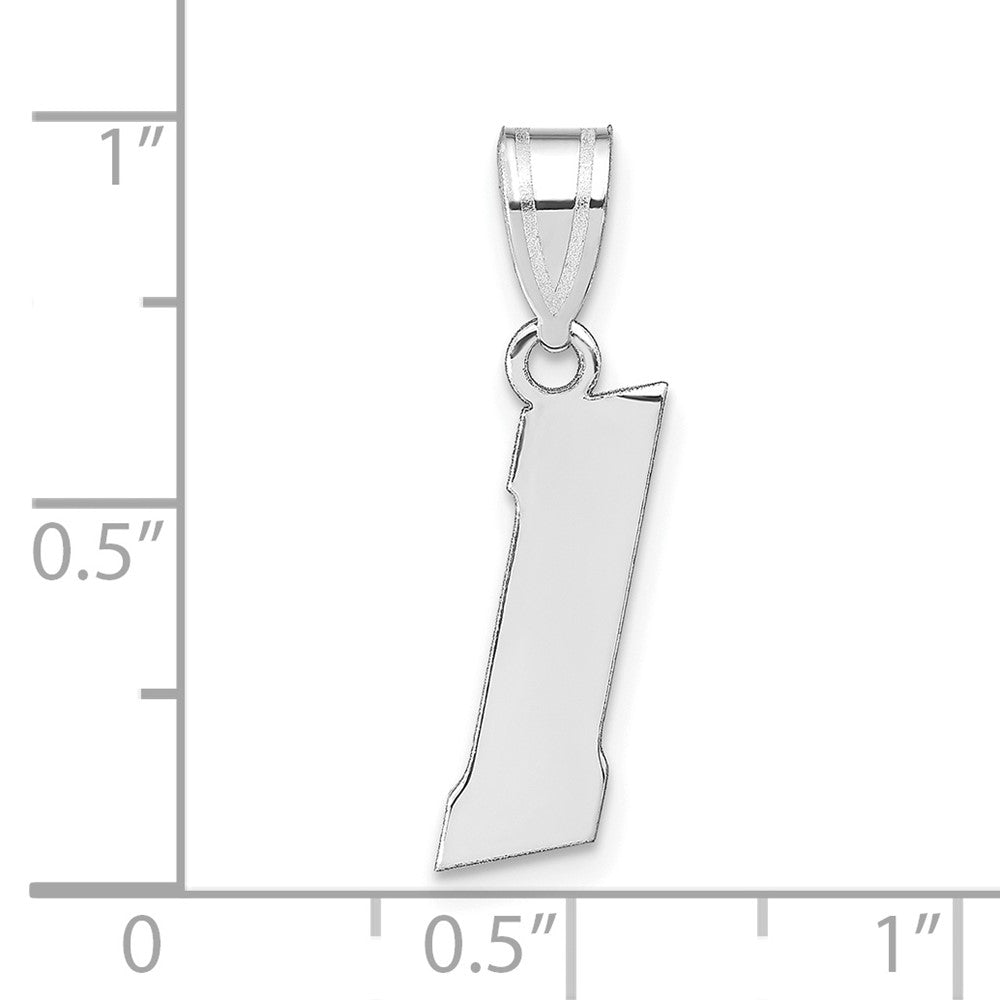 14kw Polished Block Number 1 Pendant