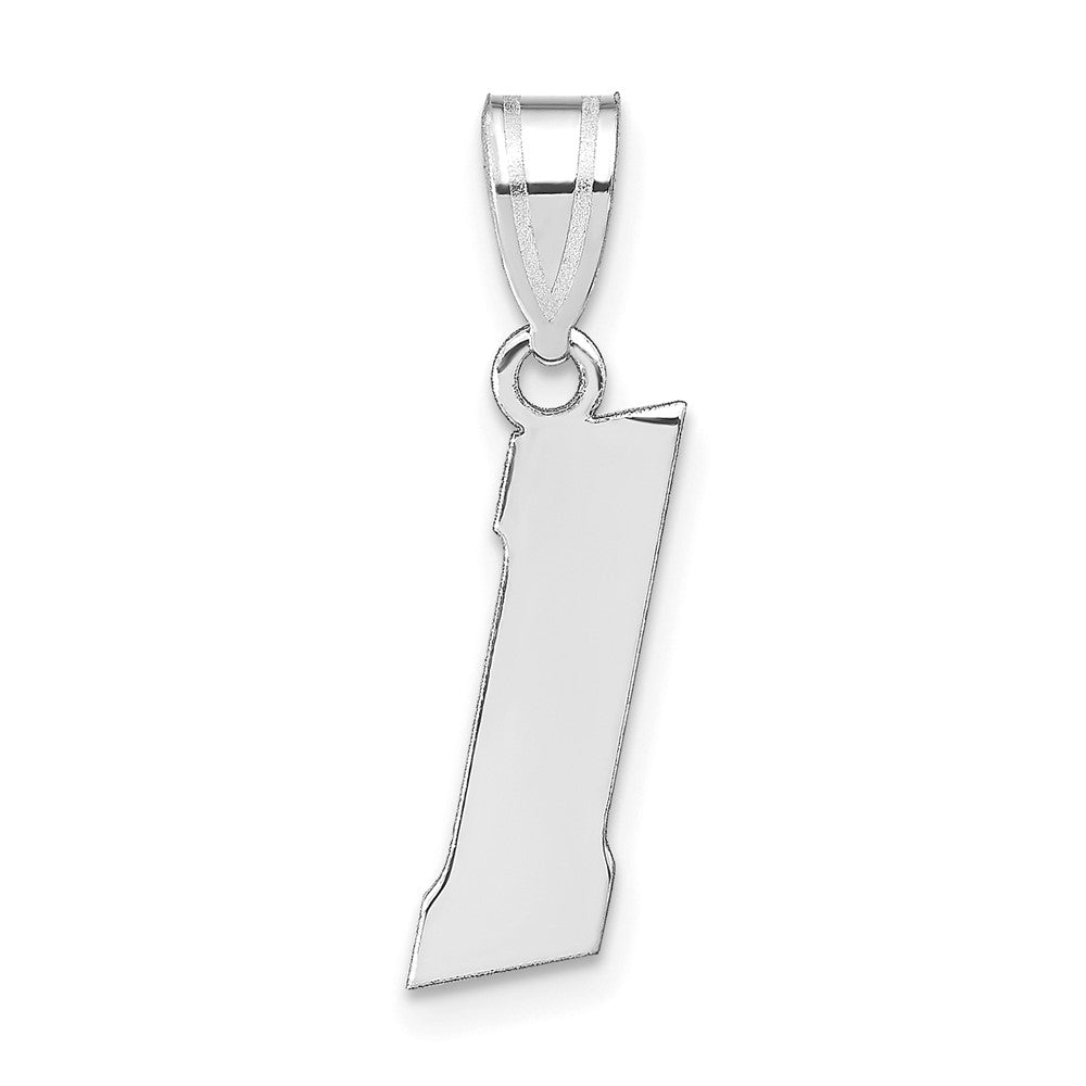 14kw Polished Block Number 1 Pendant