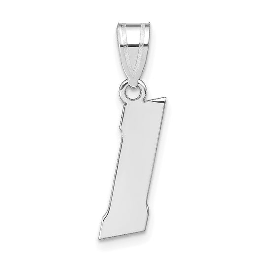 14kw Polished Block Number 1 Pendant