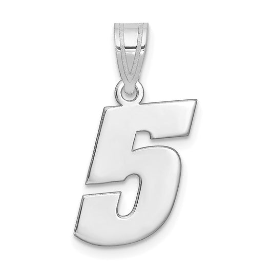 14kw Polished Block Number 5 Pendant