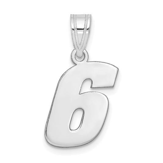 14kw Polished Block Number 6 Pendant