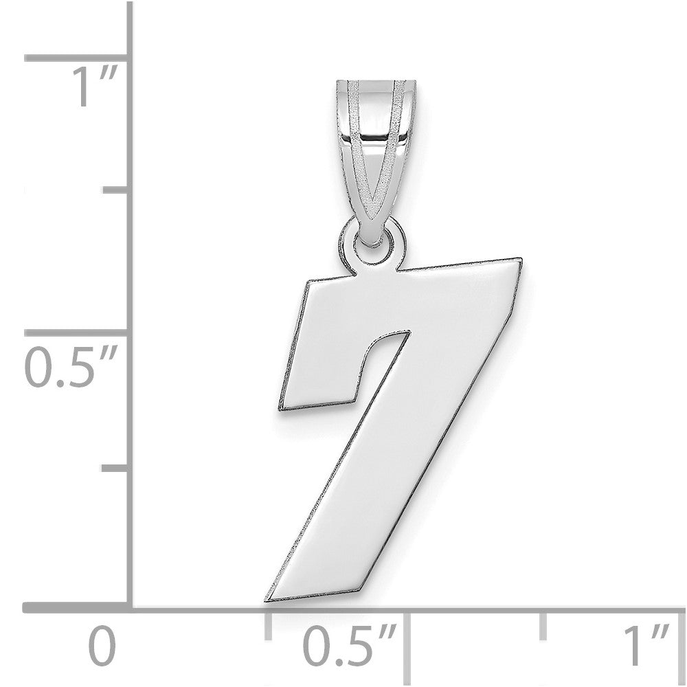 14kw Polished Block Number 7 Pendant