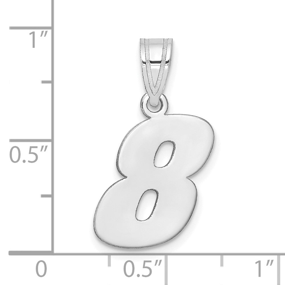 14kw Polished Block Number 8 Pendant