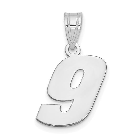 14kw Polished Block Number 9 Pendant