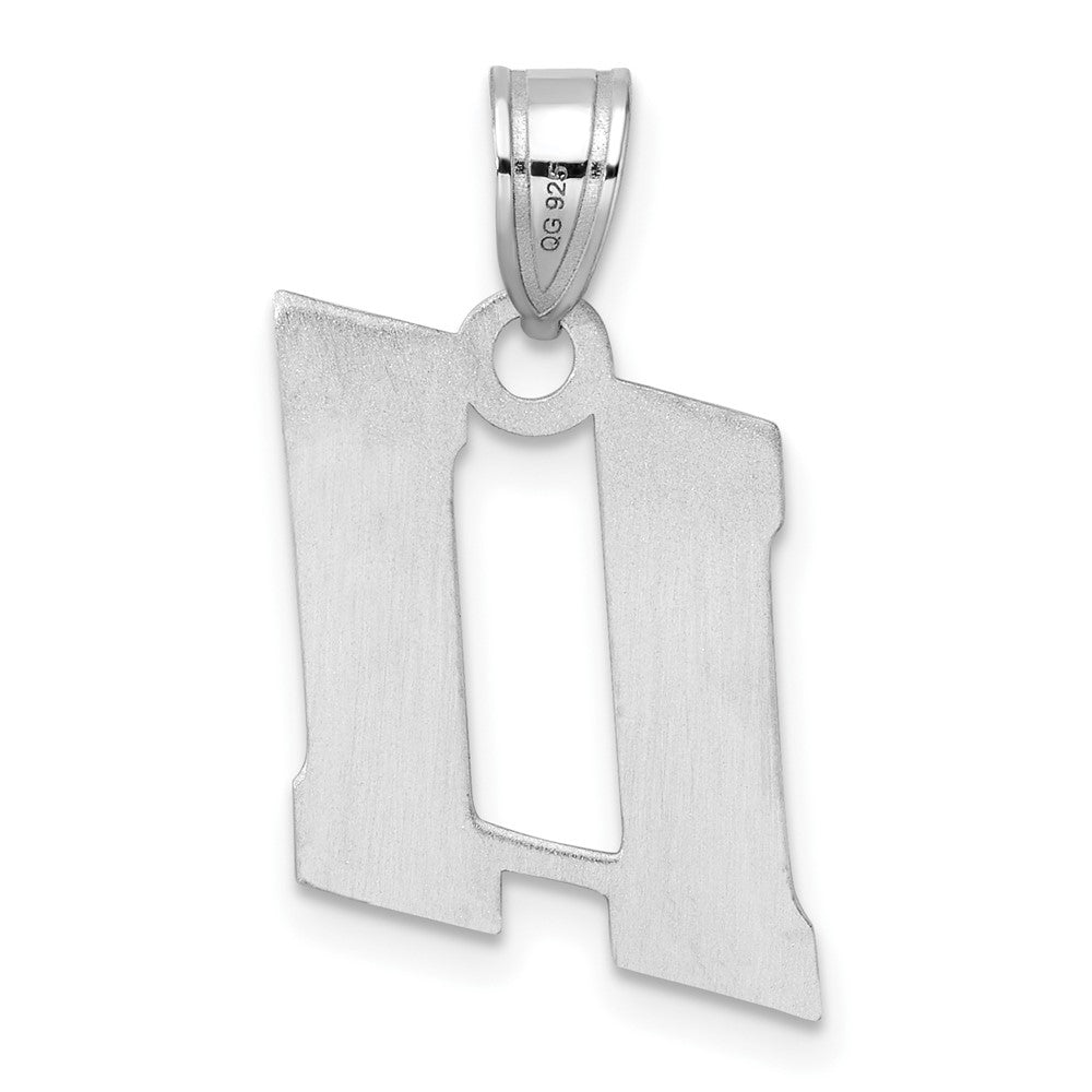 14kw Polished Block Number 11 Pendant