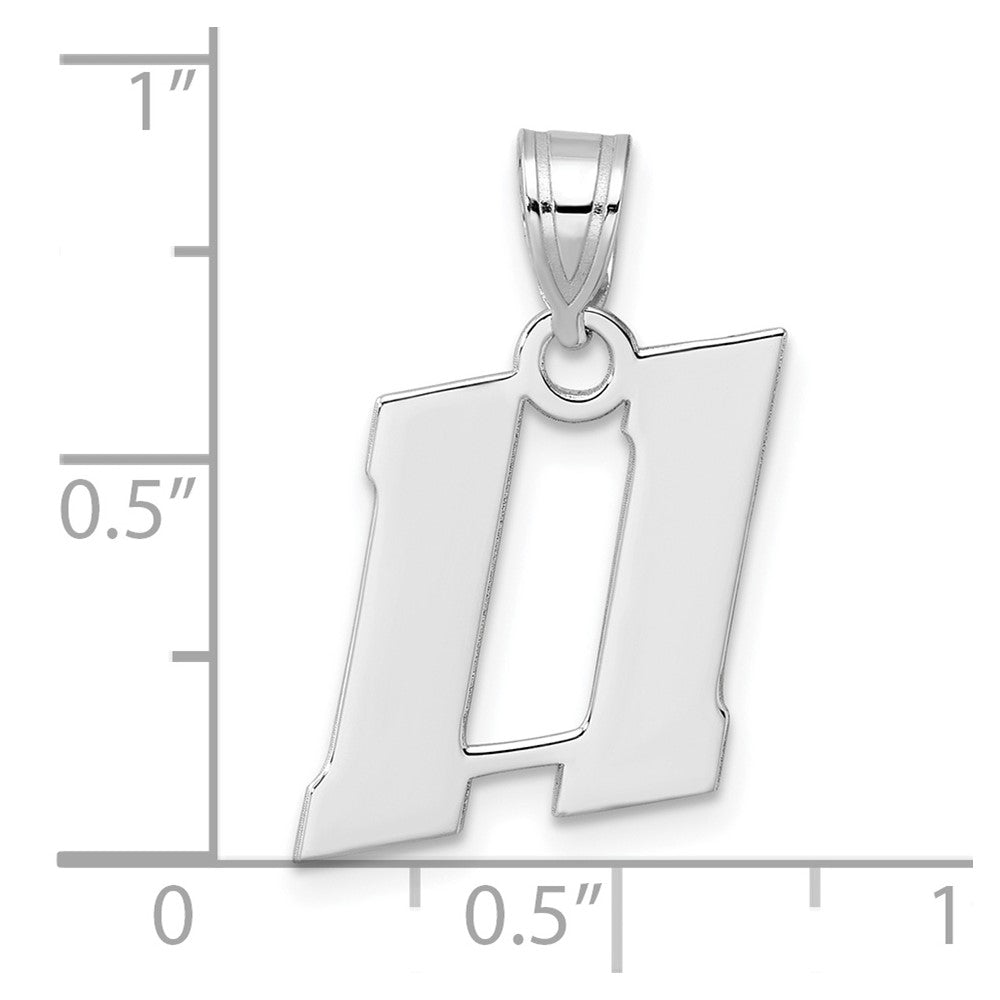 14kw Polished Block Number 11 Pendant