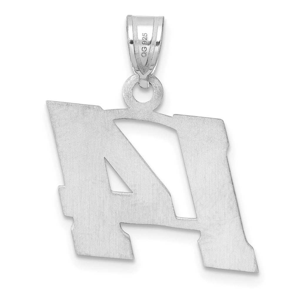 14kw Polished Block Number 14 Pendant
