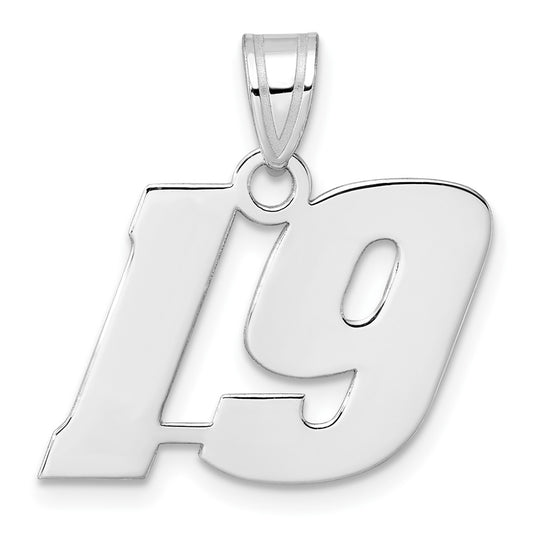 14kw Polished Block Number 19 Pendant