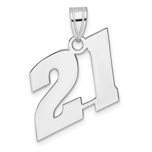 14kw Polished Block Number 21 Pendant