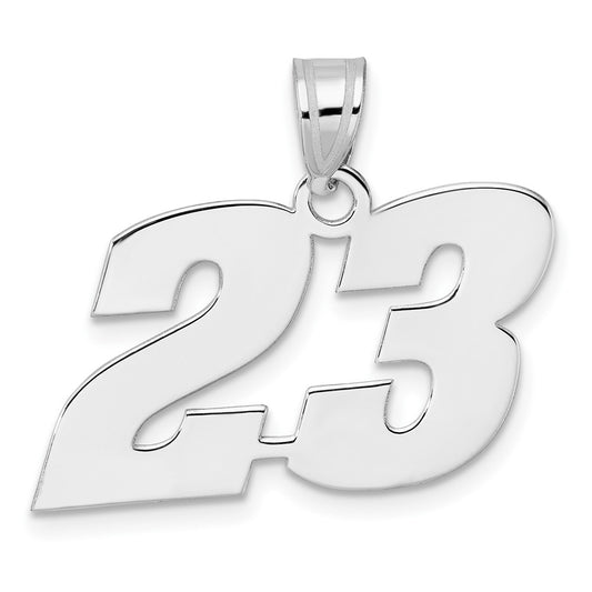 14kw Polished Block Number 23 Pendant