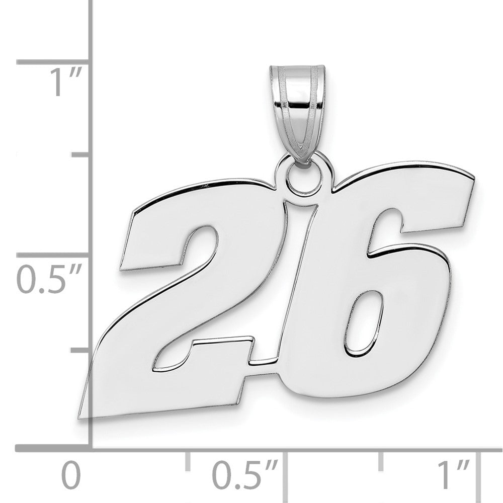 14kw Polished Block Number 26 Pendant